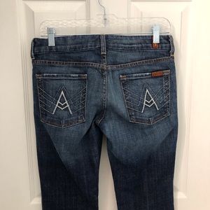 SEVEN  FOR ALL MANKIND BOOT CUT JEANS / size 28